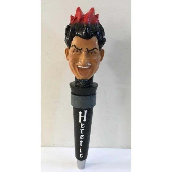 Heretic Beer Bar Breweriana Heretic Evil Twin Tap Handle Rare 12" Two Sided Head - Picture 1 of 12